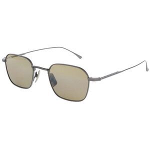 Maui Jim MJ0690S-002 Gunmetal Titanium Square Sunglasses Brown Polarized